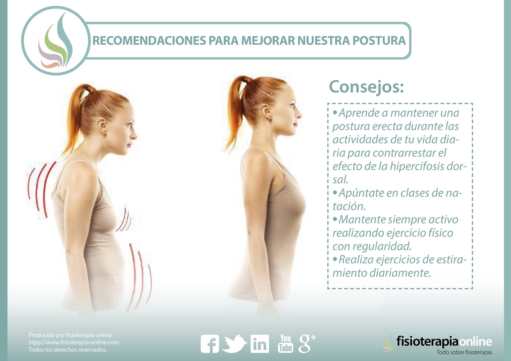 Consejos, ejercicios, recomendaciones mejorar postura y corregir la o hipercifosis dorsal. | FisioOnline