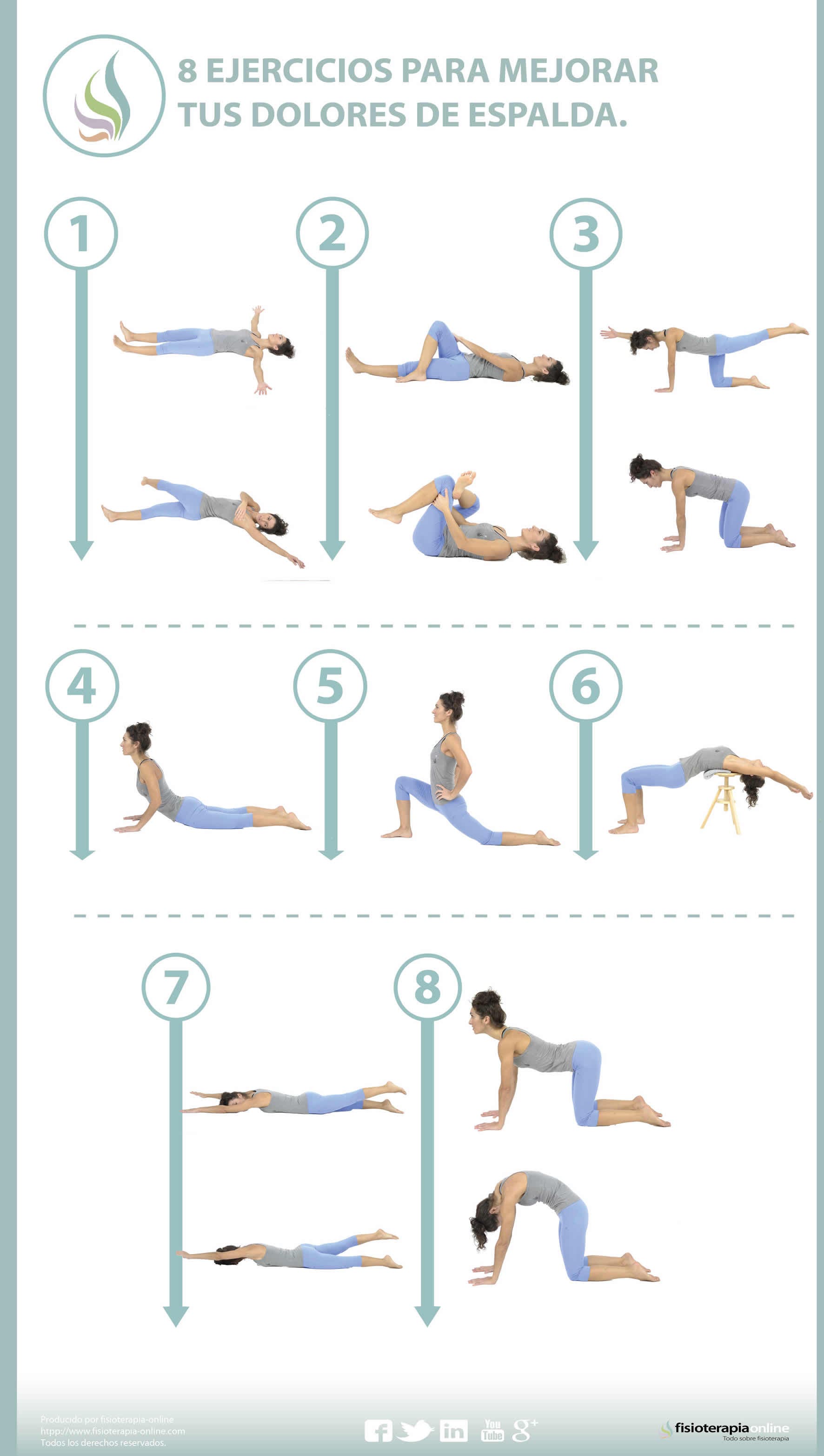 8 ejercicios de Pilates y estiramientos para la zona lumbar