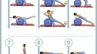 Aprende 10 útiles ejercicios para entrenar tu core con fitball