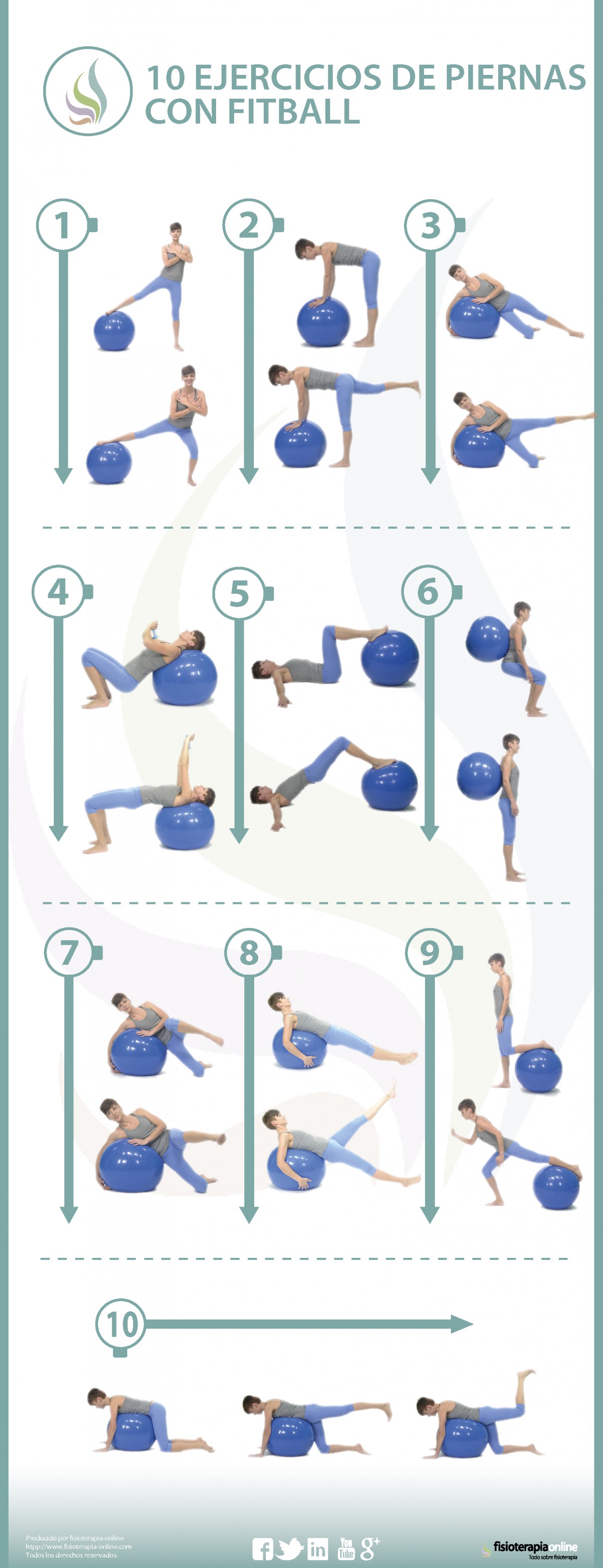 10 ejercicios para tonificar y recuperar tus piernas con fitball