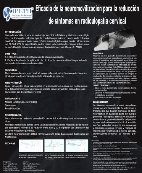Eficacia de la neurodinamia para la reducción de síntomas en radiculopatia cervical