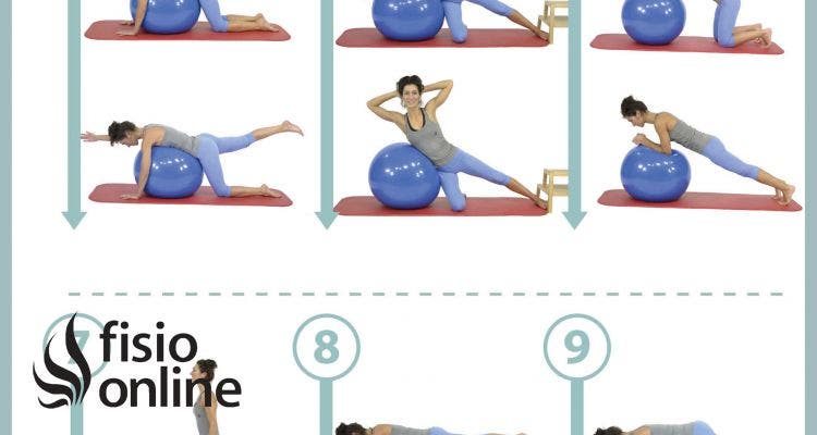 Aprende 10 útiles ejercicios para entrenar tu core con fitball