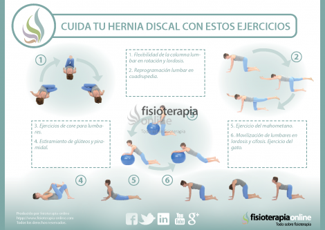 imponer Disipar Comercial 8 sencillos ejercicios para cuidar y mejorar la hernia discal | FisioOnline