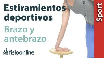 Estiramientos deportivos para relajar la zona posterior del brazo y antebrazo