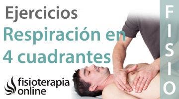 Ejercicio de respiración en cuatro cuadrantes.