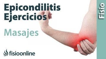 Epicondilitis o codo de tenista. Tratamiento con ejercicios auto-masajes y estiramientos.