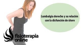 Lumbalgia o lumbago derecho y su relación con la disfunción de útero