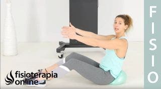 Ejercicio abdominal avanzado pelota