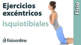 Ejercicio de potenciación o fortalecimiento excéntrico para los músculos isquiotibiales.