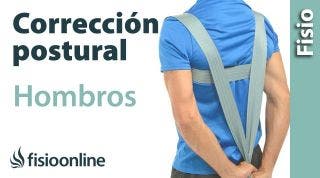 Ejercicio de corrección postural con cincha para hombros adelantados y espalda encorvada