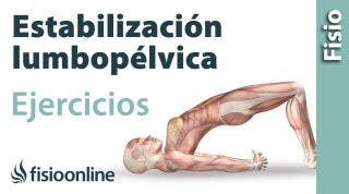 Ejercicio de estabilización lumbar y pélvica. Gluteos y cuadriceps