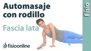 Auto masaje para la fascia lata con rodillo