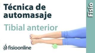 Técnica de presión y automasaje con hielo para descargar el tibial anterior