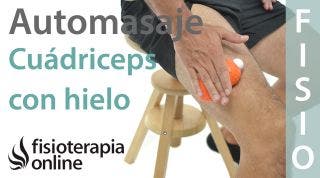 Técnica de presión y automasaje con hielo para descargar los cuádriceps