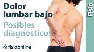 Dolor lumbar bajo o dolor de cintura  ¿Qué puede ser?