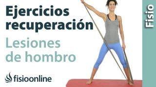 Ejercicio de tonificación o fortalecimiento para recuperación de lesiones de hombro.